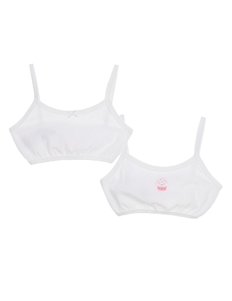 Set corpiño de algodón para niña