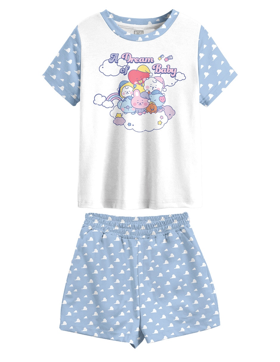 Conjunto pijama Bt21 para niña Conjunto pijama Bt21 para niña