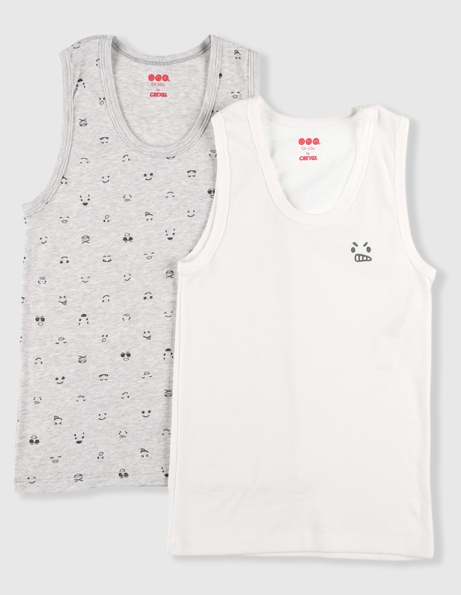 Set camiseta cuello redondo para niño