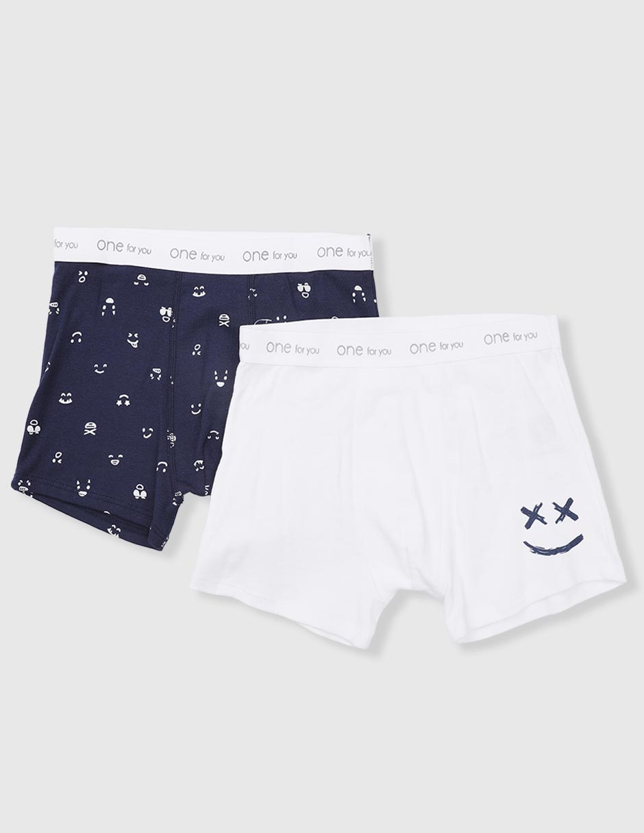 Set bóxer de algodón para niño