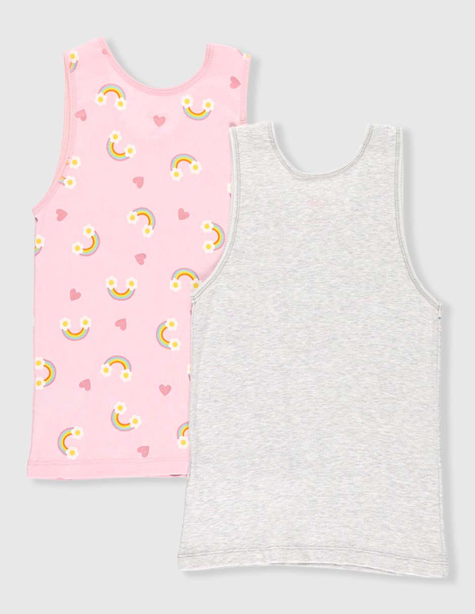 Set camiseta cuello redondo para niña