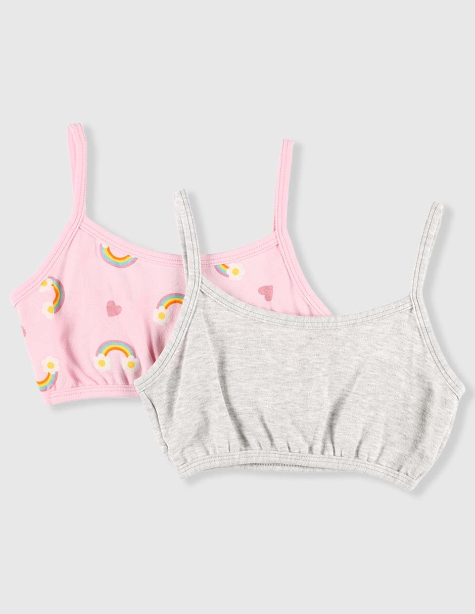 Set corpiño de algodón para niña