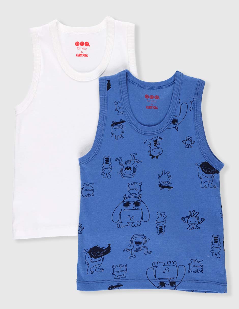 Set camiseta cuello redondo para niño