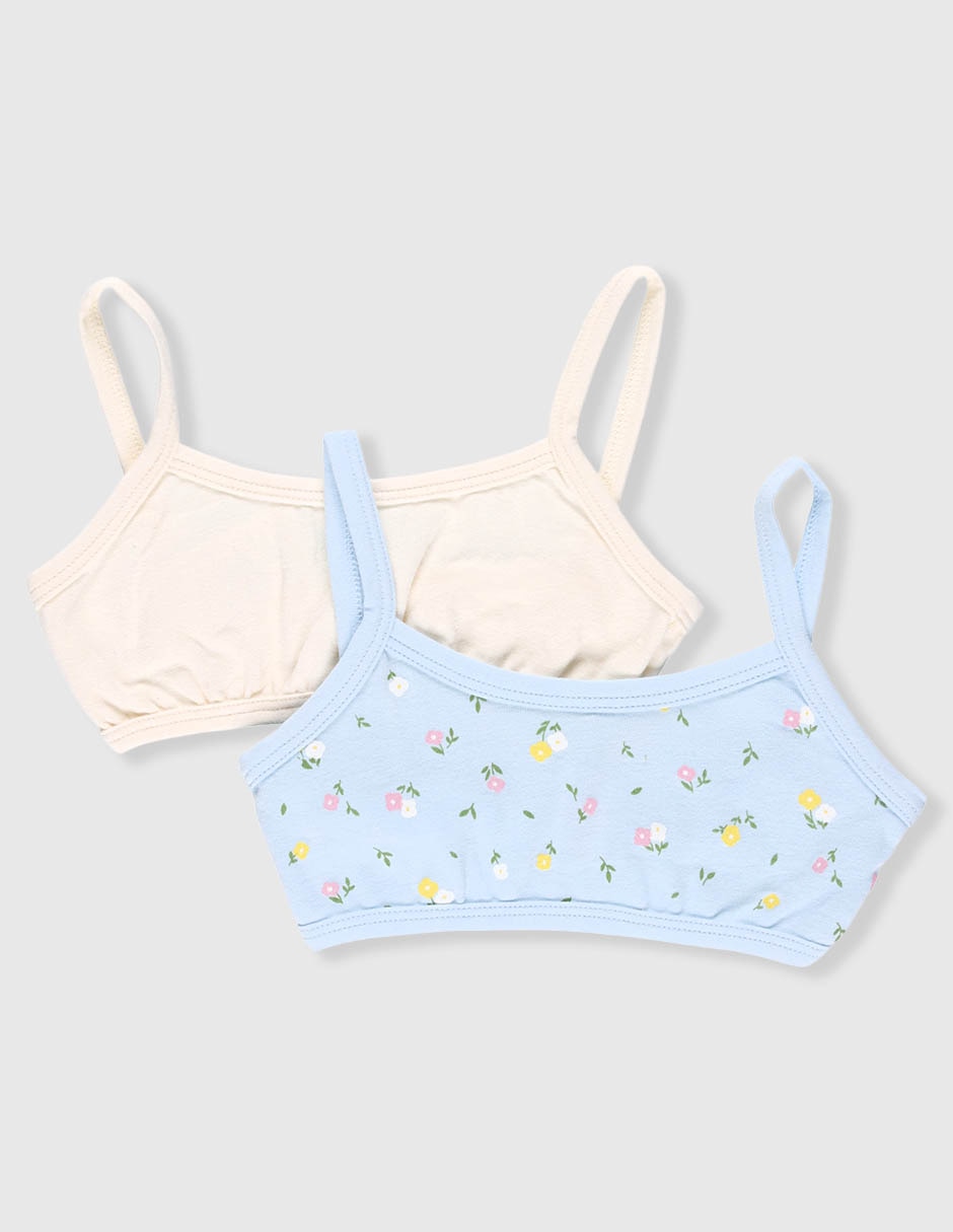 Set corpiño de algodón para niña Set corpiño de algodón para niña