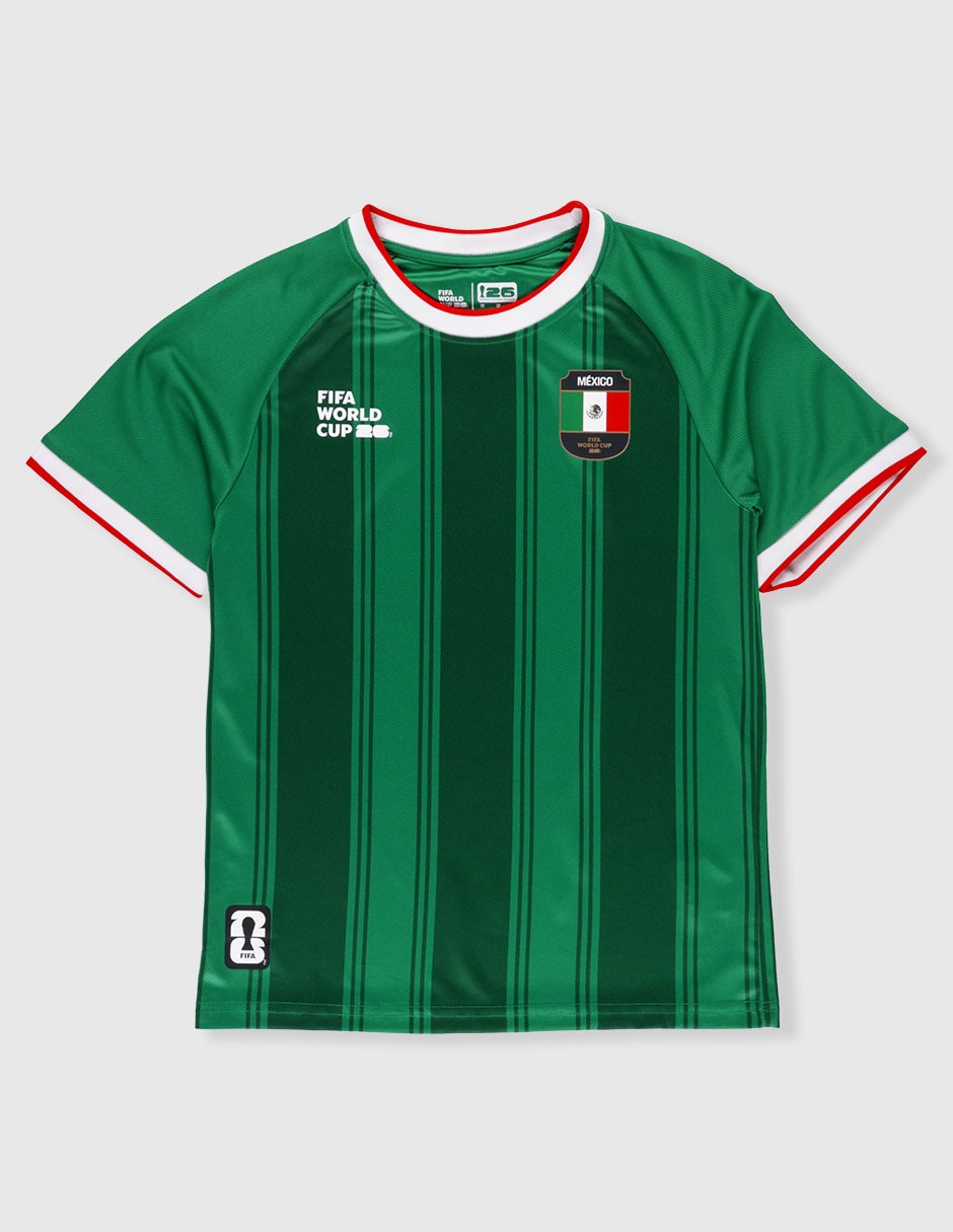 Jersey de la selección nacional de méxico manga corta fifa para niño