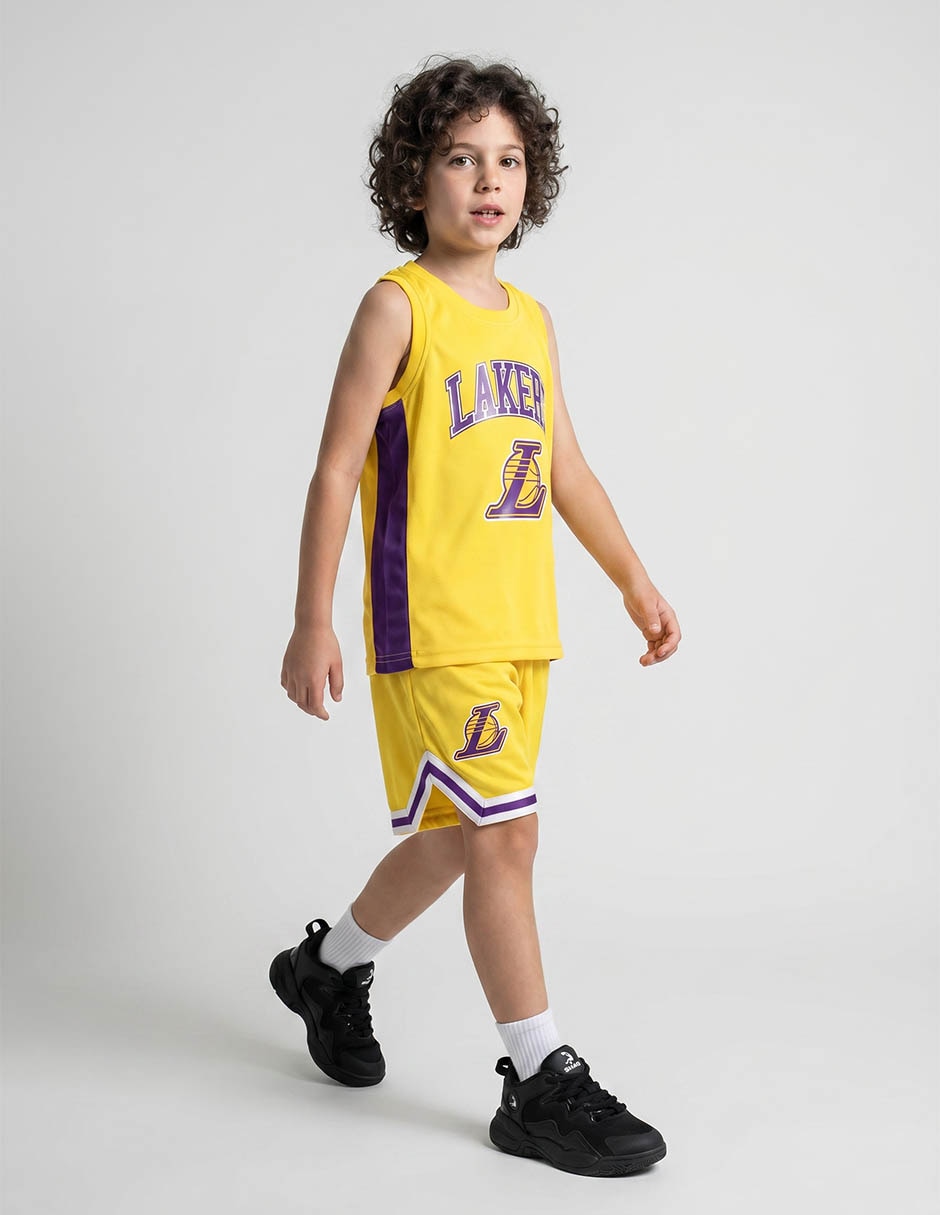 Playera deportiva para básquetbol Los Angeles Lakers de niño Playera deportiva para básquetbol Los Angeles Lakers de niño