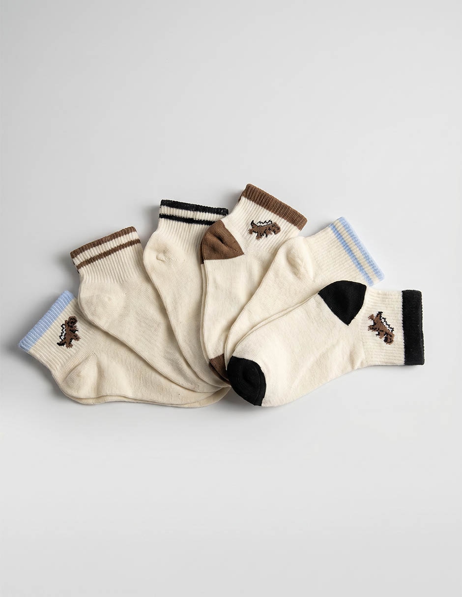 Set calcetín Dinosaurios de algodón infantil 2 pares 1