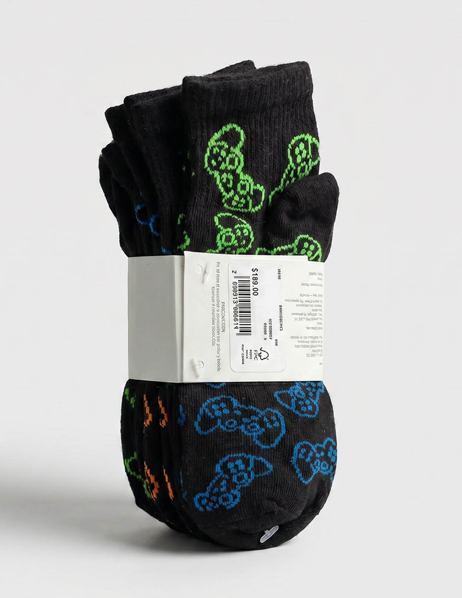 Set de tín Weekend de poliéster para niño 6 pares