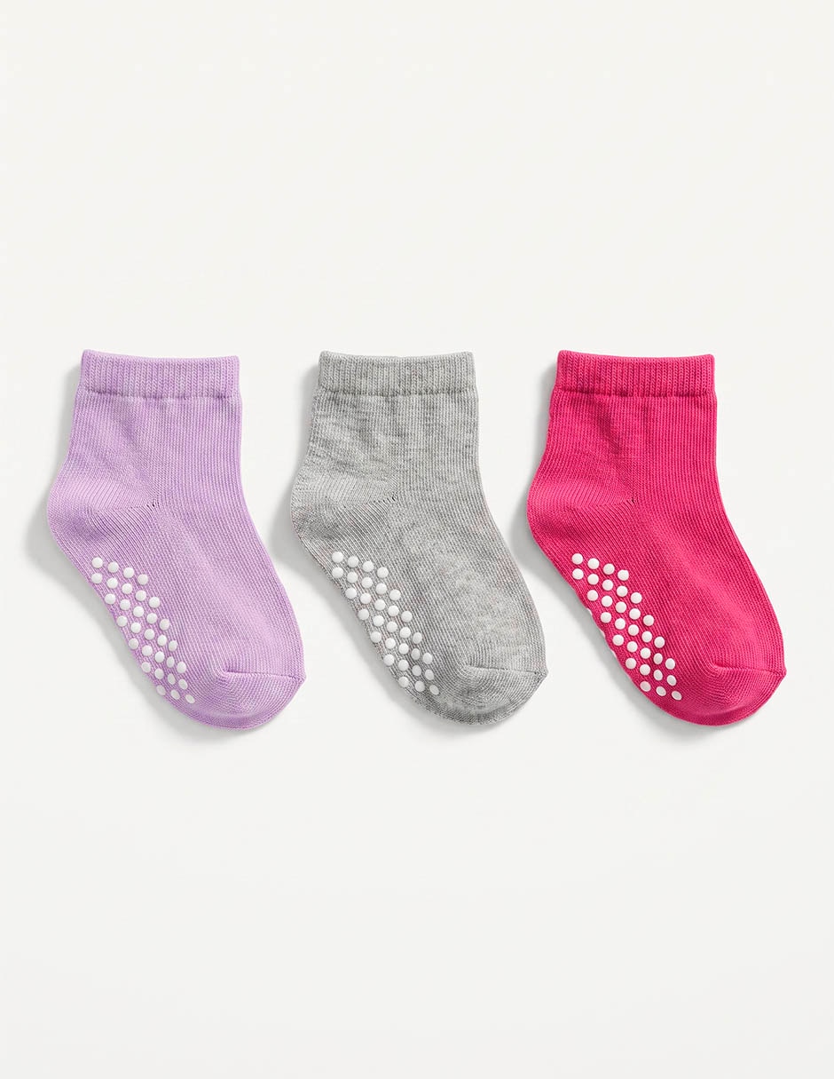 Set de tín antiderrapante para niña 3 pares