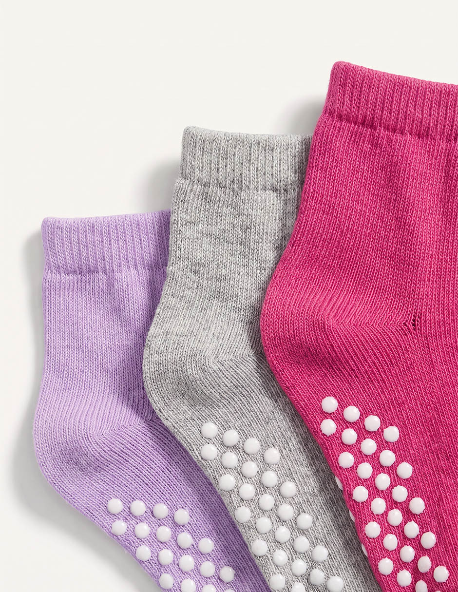 Set de tín antiderrapante para niña 3 pares