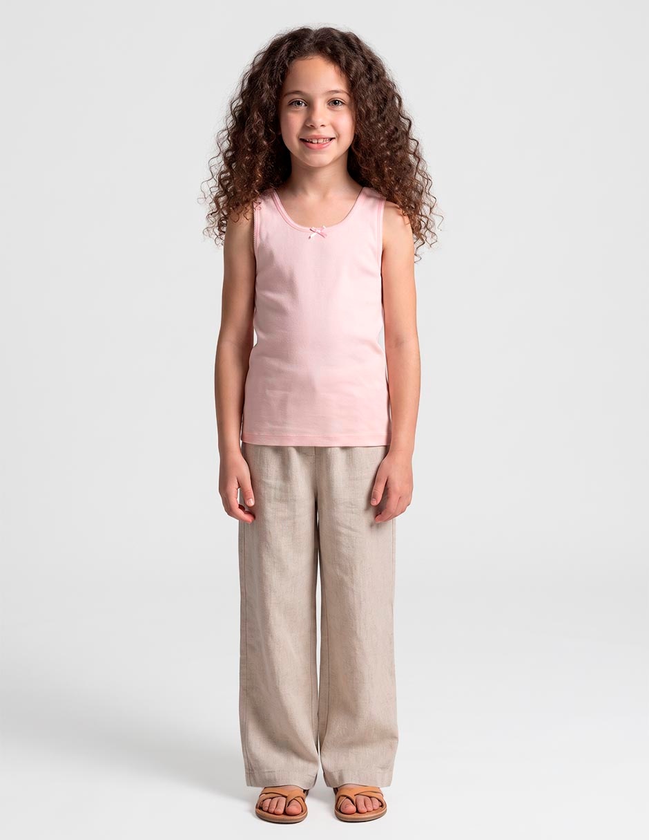 Set camiseta cuello redondo para niña Set camiseta cuello redondo para niña