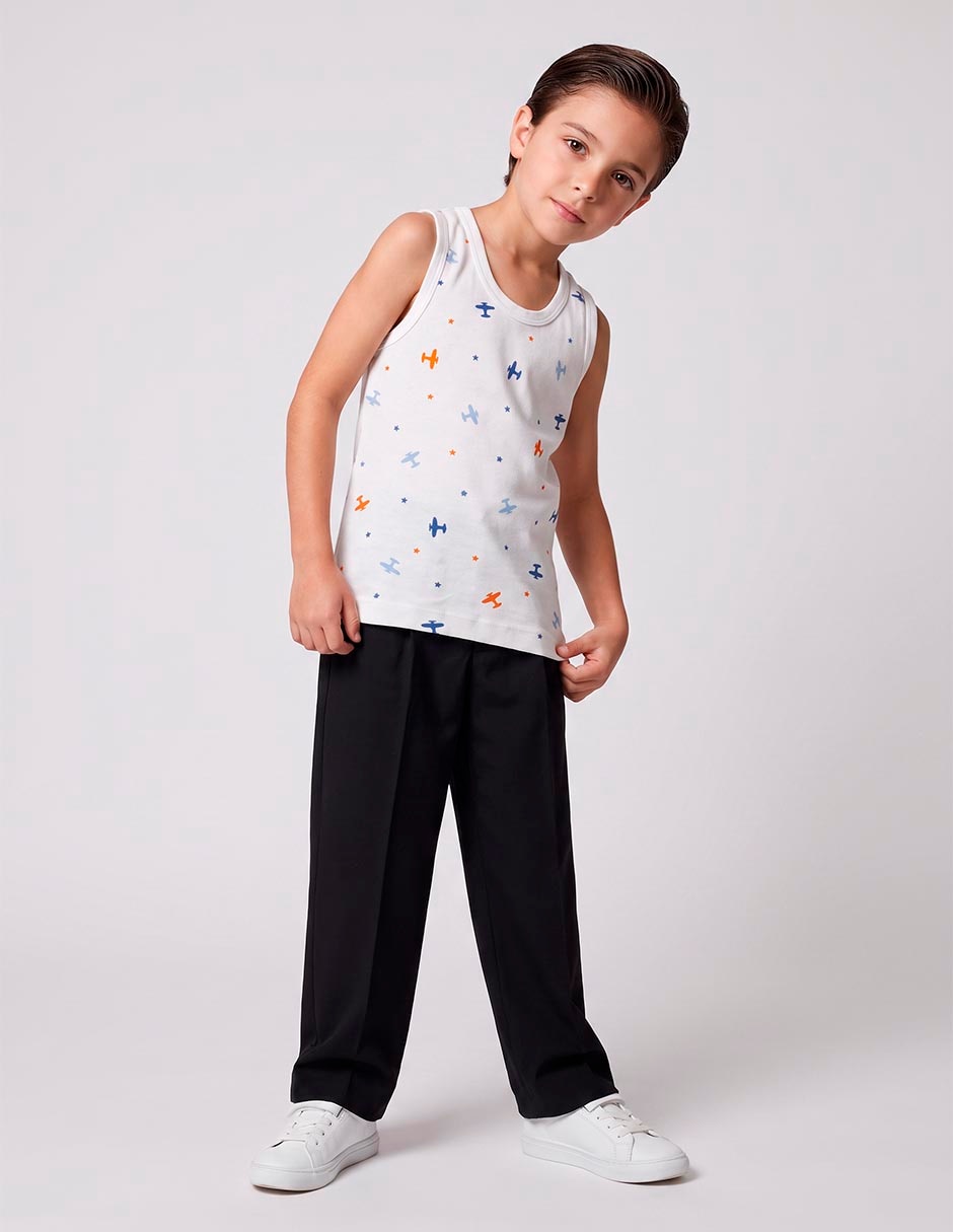Set camiseta cuello redondo para niño