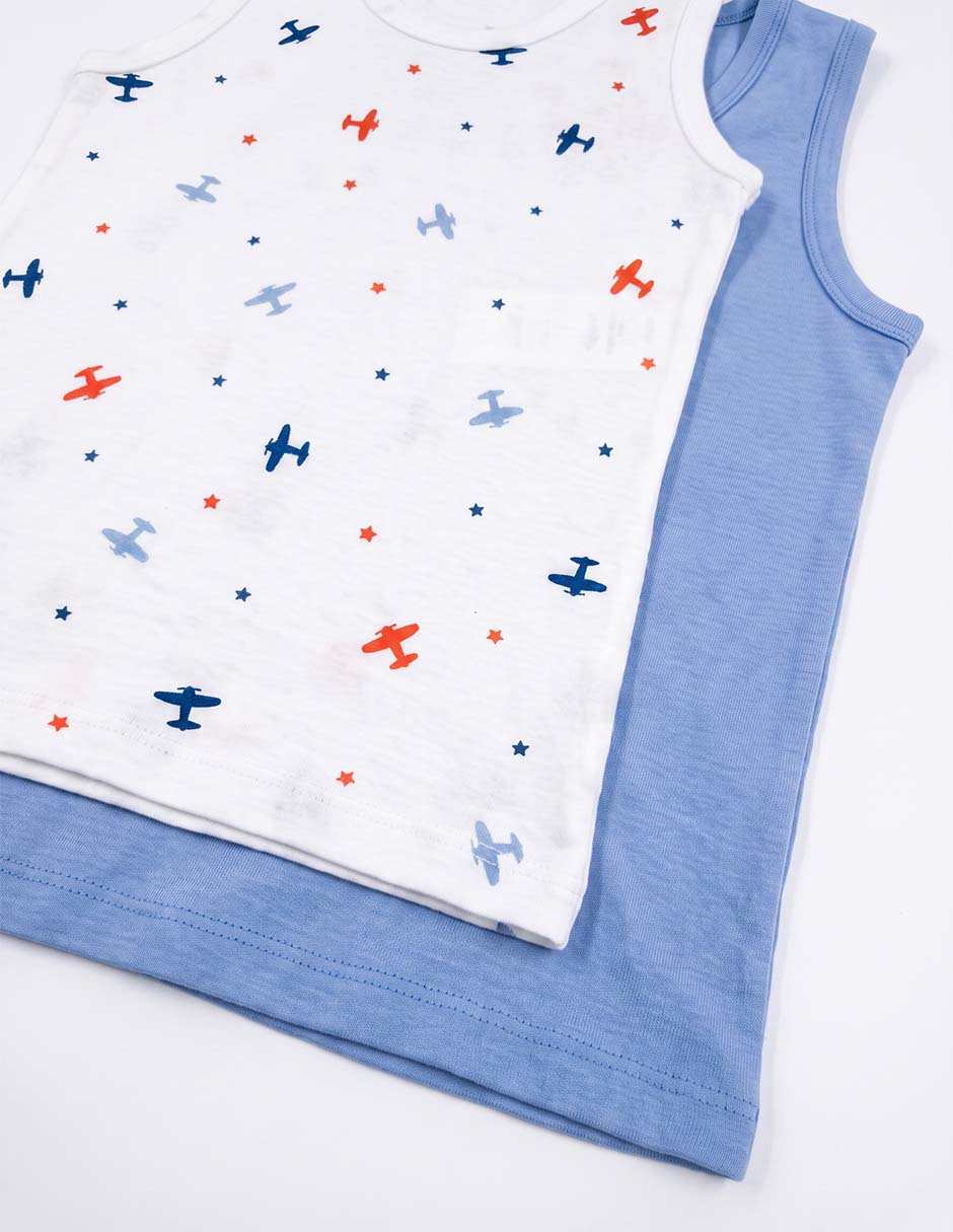 Set camiseta cuello redondo para niño 8