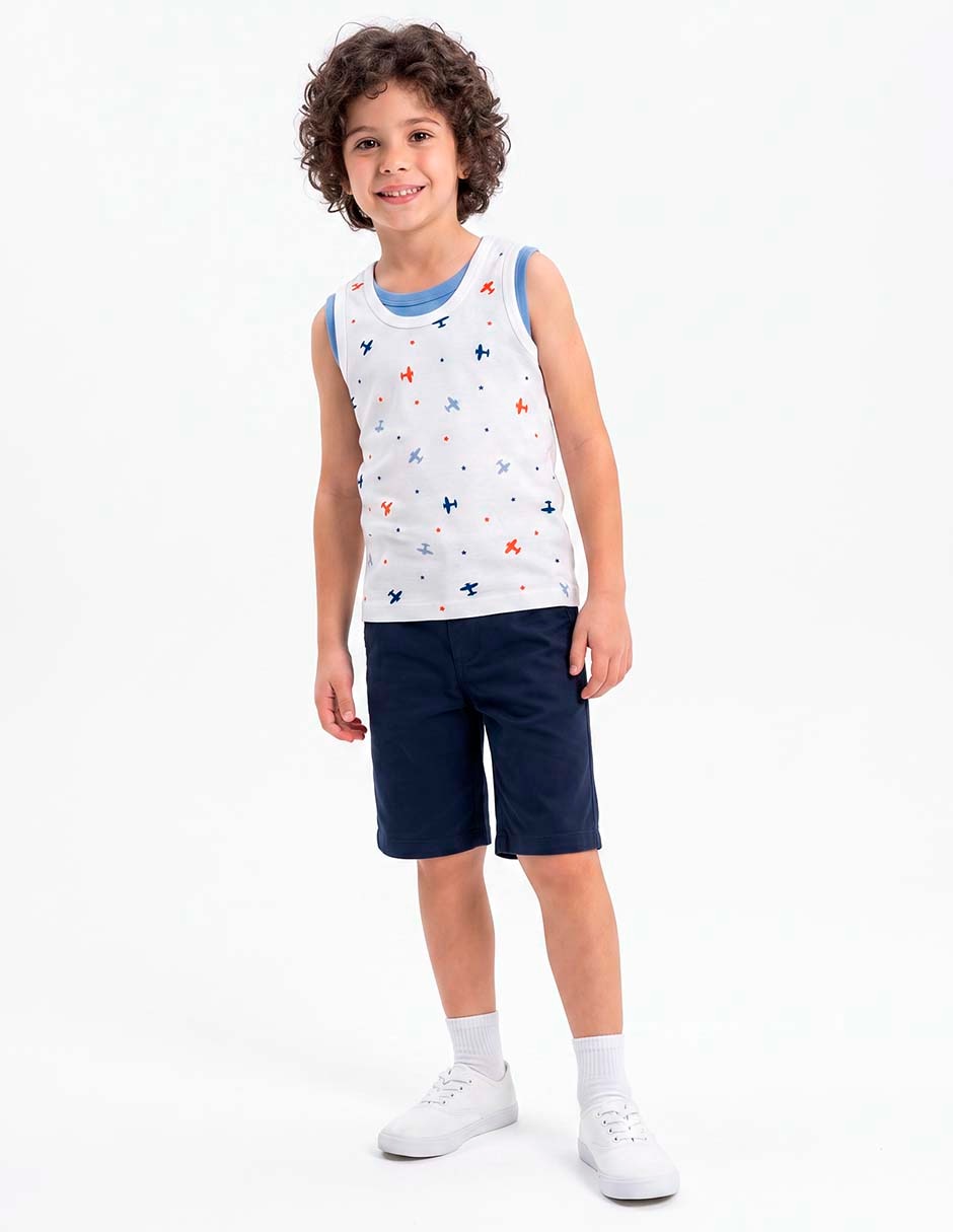 Set camiseta cuello redondo para niño