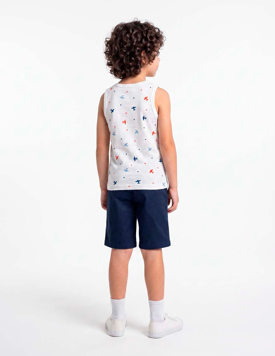 Set camiseta cuello redondo para niño 14