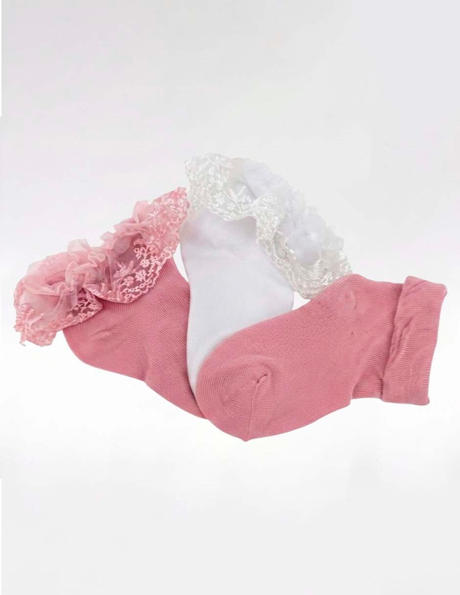 Set calcetín de poliéster para niña 3 pares 5