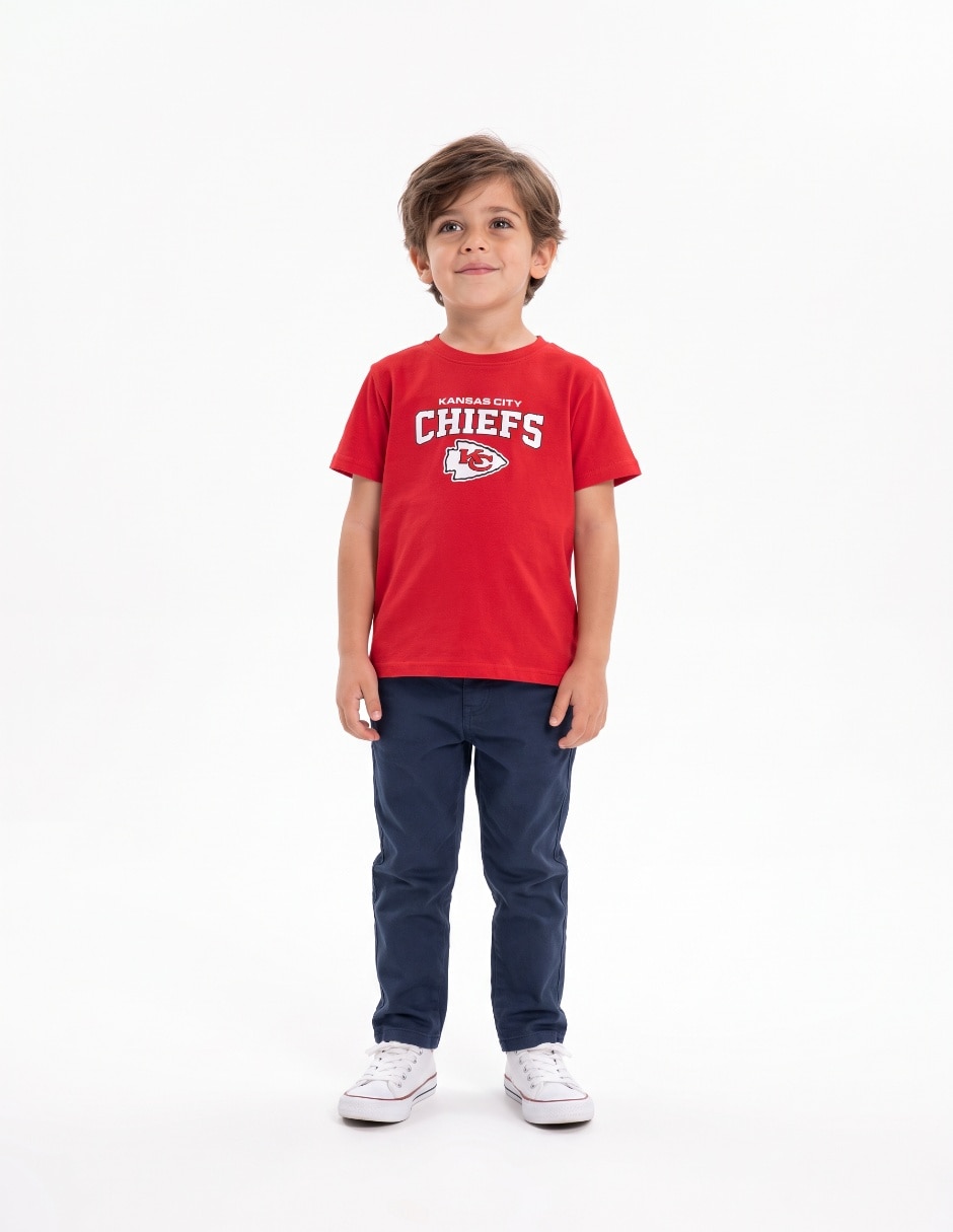 Playera deportiva casual Kansas City Chiefs de niño